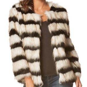 Faux Fur Satin Lined Jacket
